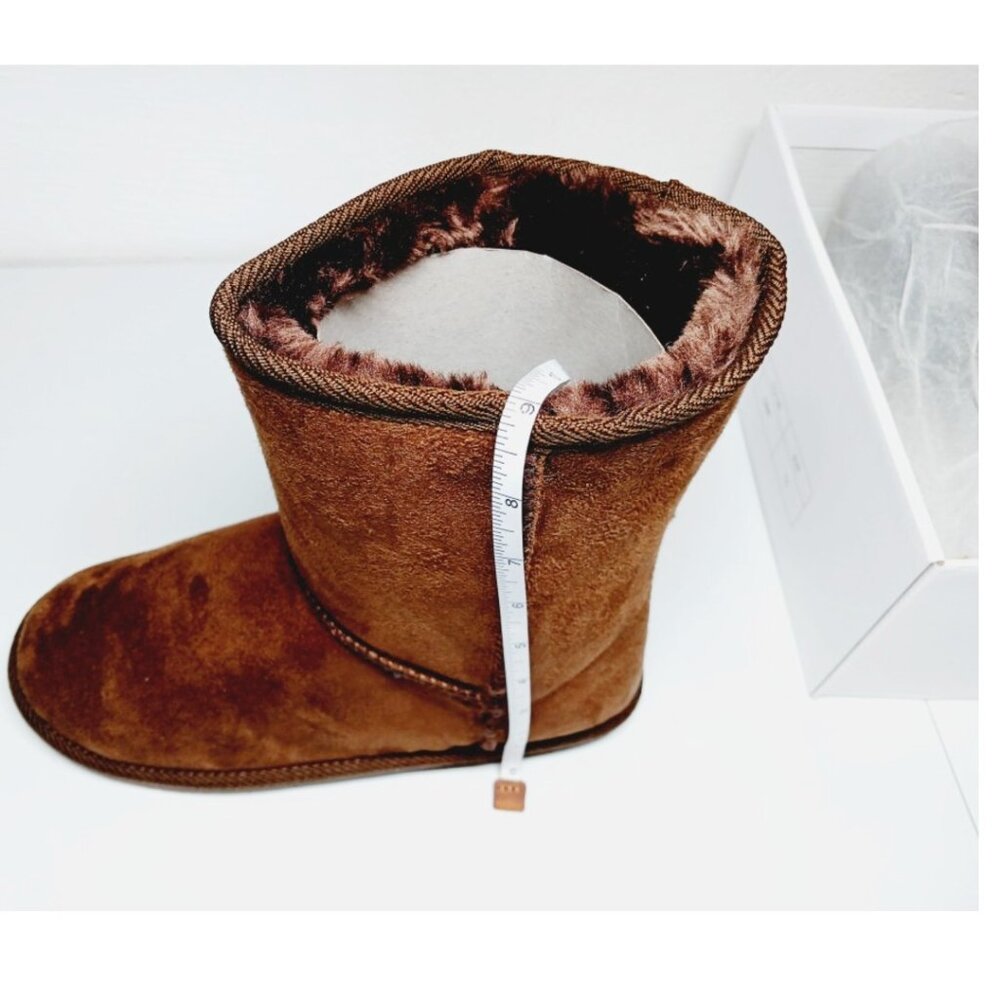 NWT, Snow Boots, Mid-Calf Faux Suede Slip-On with Soft Faux Fur Lining - Picture 3 of 12